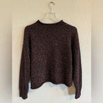 ALC Frank A.L.C. Morrison Marled Merino Wool Blend Sweater XS Cherry Red Black Relaxed Fit Photo 2