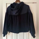 Free People Movement Navy Blue Hooded Pullover Terry Size XS EUC Photo 4