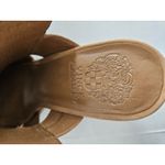 Vince Camuto  Jace Diamond Cut Tan Leather Block Heel Sandals Size 8 Photo 7