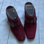 Aerosoles Burgundy Mules with Belt Strap Photo 1