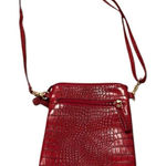Unbranded perfect little crossbody bag w/lots of packets & cute croc design EUC Red Photo 0