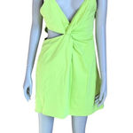 ZARA  Lime Green Cutout A Line Dress Photo 0