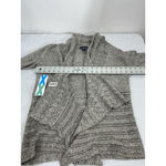Karen Scott Womans  Small Tan Open Knit Open Front Cardigan Sweater Photo 4