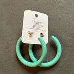 Wish NEW  Turquoise Hoop Earrings Photo 1