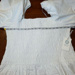 Tuckernuck Hyacinth House NWT Catarina Smocked Puff Mini Dress White‎ Size XL White Photo 9