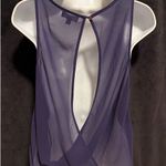 Bebe Purple Stardust Sheer Sexy Keyhole Top Size XS Photo 2