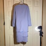 Vintage Caron of Chicago 1990s Long Lavender Blue/Purple Tiered Dress Size 14 Photo 6