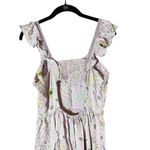 Angie  Floral Print Ruffle‎ Strap Open Back Maxi Dress - Lavender Size Small Photo 2