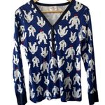 Hanna Andersson Blue Abominable Snowman Henley Pajama Shirt Size Medium Photo 0