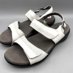 SAS Nudu Sandals Womens 9 WW White Leather Comfort Adjustable Strap Casual Shoes Photo 0