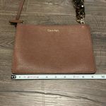 Calvin Klein  Brown Wristlet Clutch with Tortoiseshell Chain Strap Photo 4