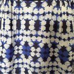 J.Crew Navy Blue MAXI DRESS Boho Print Beach Flowy Side Slit Halter Style Sz 00 Photo 2