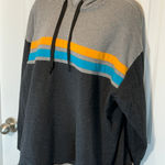 Torrid Gray Colorblock Striped Hoodie Sweatshirt Women 1X 0X Casual Oversized Photo 0