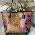 Coach  City Tote In Signature Canvas With Kaffe Fassett Print Photo 8