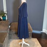 Women’s Blue Short Sleeve V Photo 4