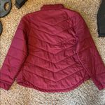 The North Face  Red Puffer Jacket with High Collar Photo 3