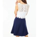 Lilly Pulitzer Carolyn Crochet Lace Top Dress True Navy Women's Size 0 Photo 1