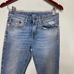 R13  Alison Crop distress skinny mid rise jeans in light blue sz 26 Photo 1