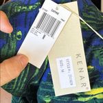 Kenar  Blue Green Silk Blend Daphne Knit Top Size M Multicolor Print Short Sleeve Photo 4