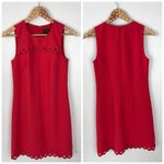 J.Crew Red Scallop Gromment Dress Size 00 NEW Photo 2