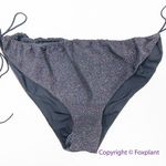 NEW It’s Now Cool the gathered‎ tie pant bikini bottom black lurex, size L Size L Photo 2