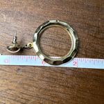 Vintage Womens Circle Hoop Stud Dangle Earrings Gold Tone Metal 70s 80s Photo 6