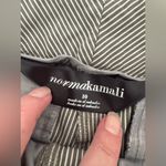 Norma Kamali Norma Kamala Seersucker Pin Stripe Pants Taupe Cropped Cotton Blend Size 10 Photo 9