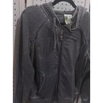 Green Tea  Gray Washed Zip Up Hoodie Sweatshirt Size Small Photo 2