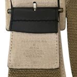 Another Line Black Leather Tabs Textile Fabric Wide Women’s Belt M Black/Khaki Photo 9