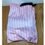 Victoria's Secret Victoria’s Secret Signature SATIN SLIPPERS Pink White Size Large 9-10 NEW Photo 1