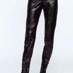 ZARA  Zebra Striped Leather Hi-Rise Leggings Photo 0