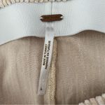 Free People Slim Pull On Velvet Tan Cream Stripe Pants Flare Leg size large Photo 10