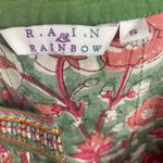 Rain & Rainbow Floral Top Kurti Tunic Peplum Cropped Sleeve Small Women Blouse Pink Photo 8