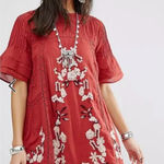 Free People  perfectly Victorian Embroidered Mini Dress SZ:L Photo 0
