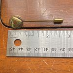 Source Unknown 0091 Vintage Unsigned Antiqued Gold Tone Locket Stick Pin w/Pink Rose Motif EUC Photo 3