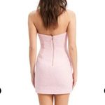 Bardot  Eleni Strapless Tweed Boucle Mini Dress Soft Pink 12 Photo 2