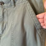 FAHERTY Organic Cotton Sage Green Raw Hem Cargo Utility Pants | 30 Photo 3