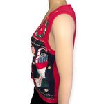 Vintage Capacity women’s Festive Red and Black Women's Sweater Vest size M Size M Photo 2