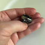 Kenneth Jay Lane Smoky Gray Metal & Amber Rhinestone Ring sz 7/7.5 Orange Photo 7