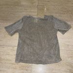 Moon River  Womens Top Size M Tank Lining Adjustable Straps Gold Sparkle Metallic Photo 5