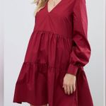 ASOS DESIGN Red Long Sleeve Mini Dress Size US 6 Photo 5