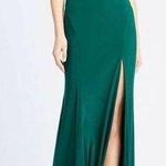 Mac Duggal  25572 Beaded High Halter Neck Open Back Slit Gown Photo 0