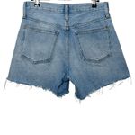 Madewell Denim Shorts Selton Wash Distressed Raw Hem Size 24 Photo 2