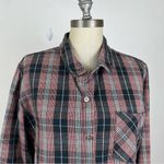 UGG  Pink & Black Plaid Button Down Flannel Photo 2