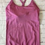 CRZ Yoga Pink Ribbed Seamless Racerback Workout Tank Top Large Pink Photo 0