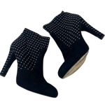INC International Concepts Heeled Booties Womens 8.5 Black Suede Studded Glam Photo 0