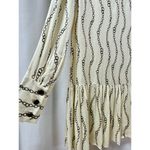 Alexis  Lydia Chain Link Printed Tie Neck Shift Mini Dress Cream Women's Size M Photo 6