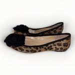 Enzo Angiolini  Women's Cheetah Print‎ Flats Size 8.5 Black Bow Canvas Classic Photo 2
