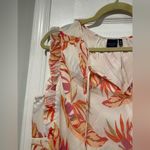 Kaari Blue NWOT  Size M Sleeveless Ruffle Tassel Flowy White Tropical Mini Dress Photo 5