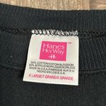 Hanes Vintage Santa Claus Christmas Her Way Womens Sz X Large Black Sweatshirt Photo 3